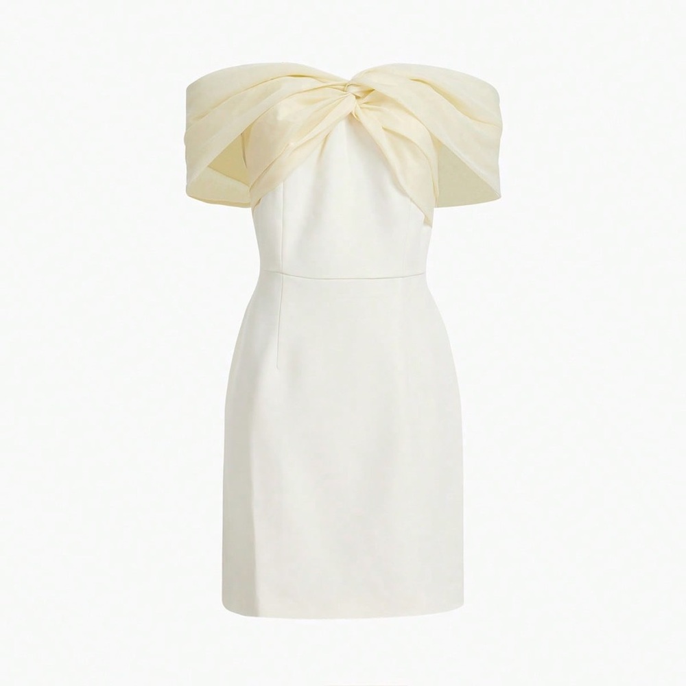 Elegant Ivory Off-Shoulder Dress